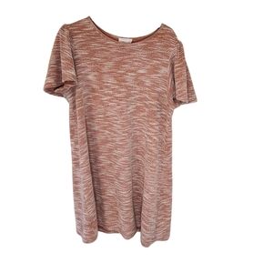 Emelia pink and white dress. Size Large. Short sleeves